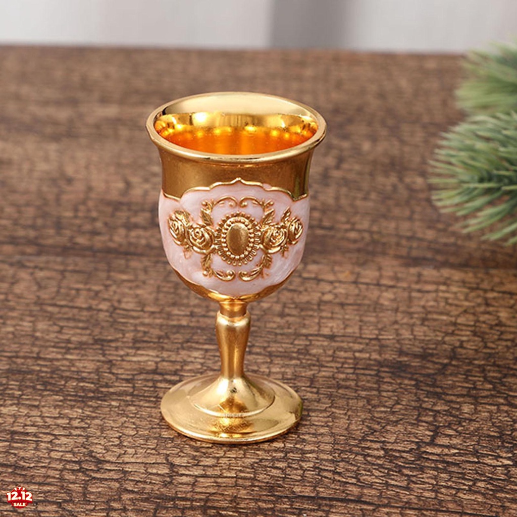 Calice Vintage In Metallo - Coppia Di Bicchieri Da Liquore In Stile Medievale Per Vino, Whisky O Decorazione - Foto 8