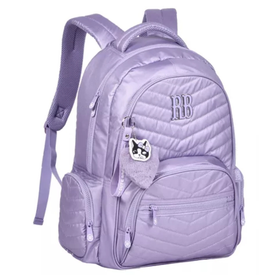Mochila Sem Rodinhas Rebecca Bonbon Cores Metalizadas Bolsa Escolar ...