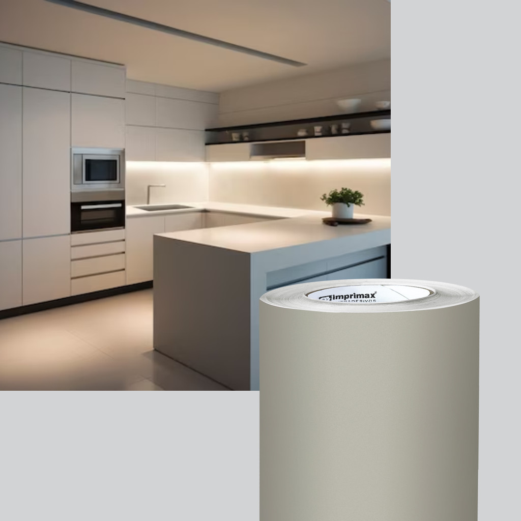 Adesivo Vinil Envelopamento Fosco Cinza Glacial 5m X 122cm