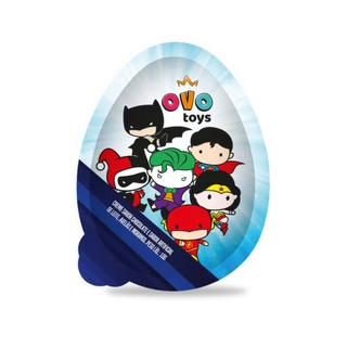OVO TOYS LIGA DA JUSTIÇA- 12 UNIDADES - chocolate napolitano
