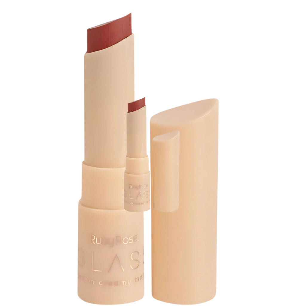 BATOM CREAMY MATTE GL02 GLASS HBF5672 RUBYROSE | Shopee Brasil