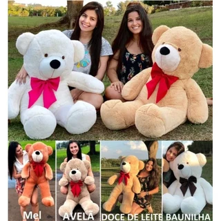 Urso De Pelúcia Gigante Teddy - 90 Cm Macio com Laço Personalizado