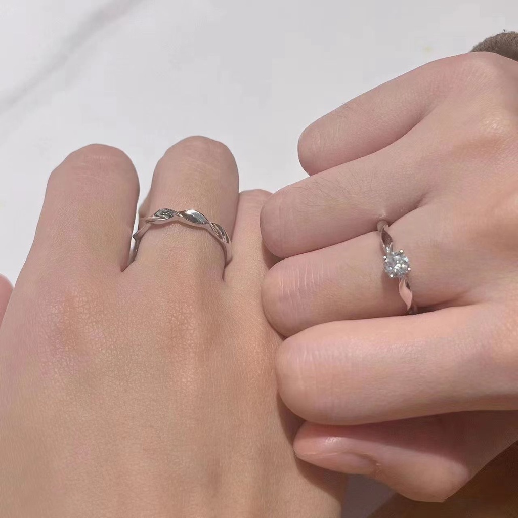 Anel Galáxia Brilhante Anel de Casal Estilo Galáxia Brilhante Anel de Casal Estudante Anel Simples Anel de Casal para Namorada