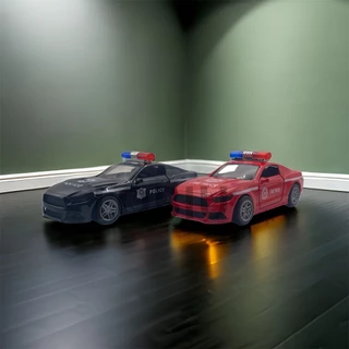Carrinhos de brinquedos policia metal 1:32 para crianças CHE-36