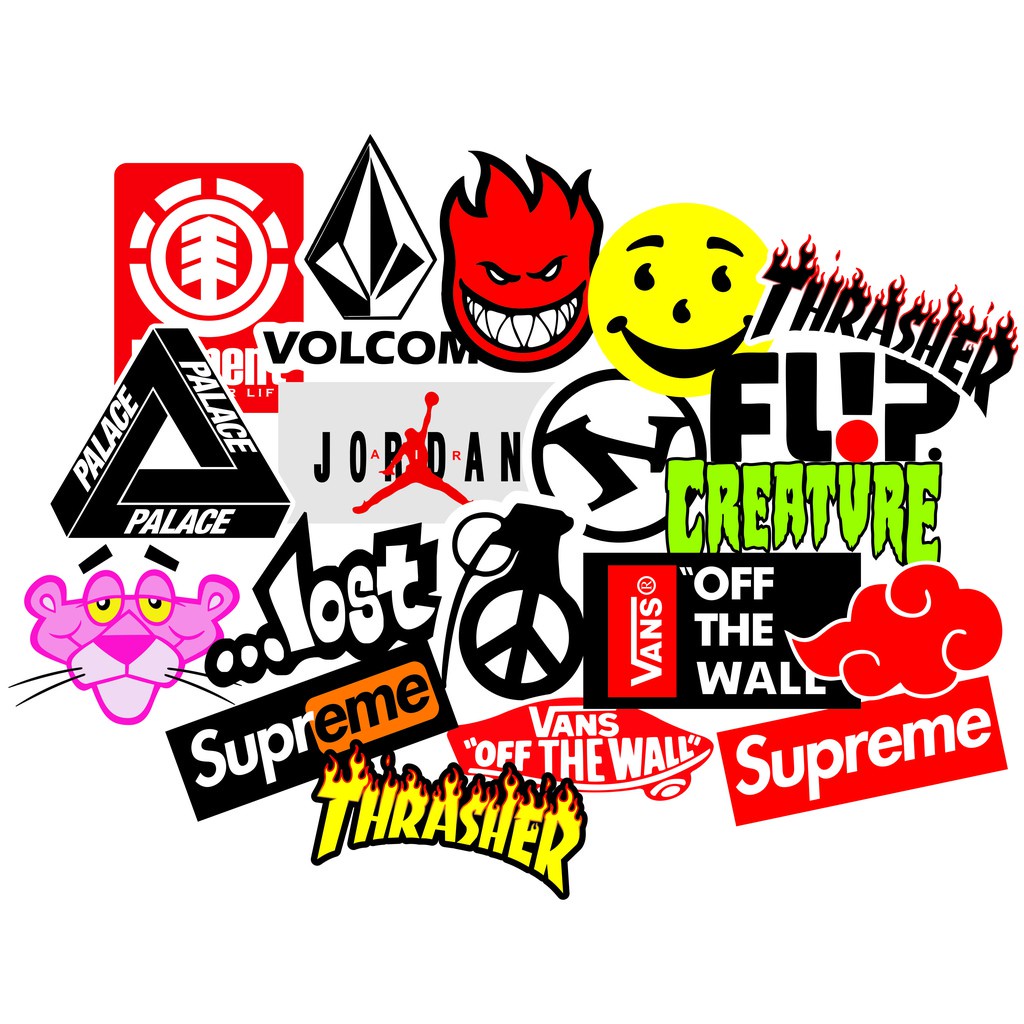 Kit 23 Adesivos Decorativos - Stickers Skate Personalização