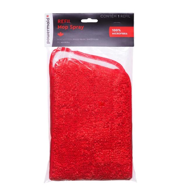 REFIL Mop Spray Microfibra Vermelho Powermaid APENAS REFIL 