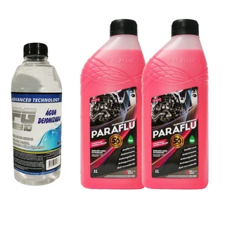 2 litros de paraflu concentrado mais 1 água desmineralizada 