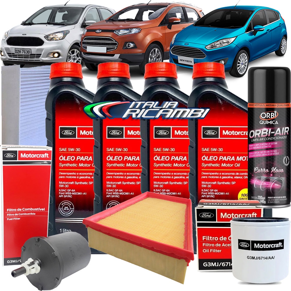 Kit Revisao Oleo 5w30 Ford Motorcraft Ka Ecosport New Fiesta 2014 2015 2016 2017 2018