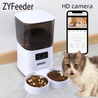 Alimentador Automático Para Animais De Estimação 5L Com Câmera Gatos Inteligente Cães Dispensador WiFi Timing Quantitativo De Aço Inoxidável