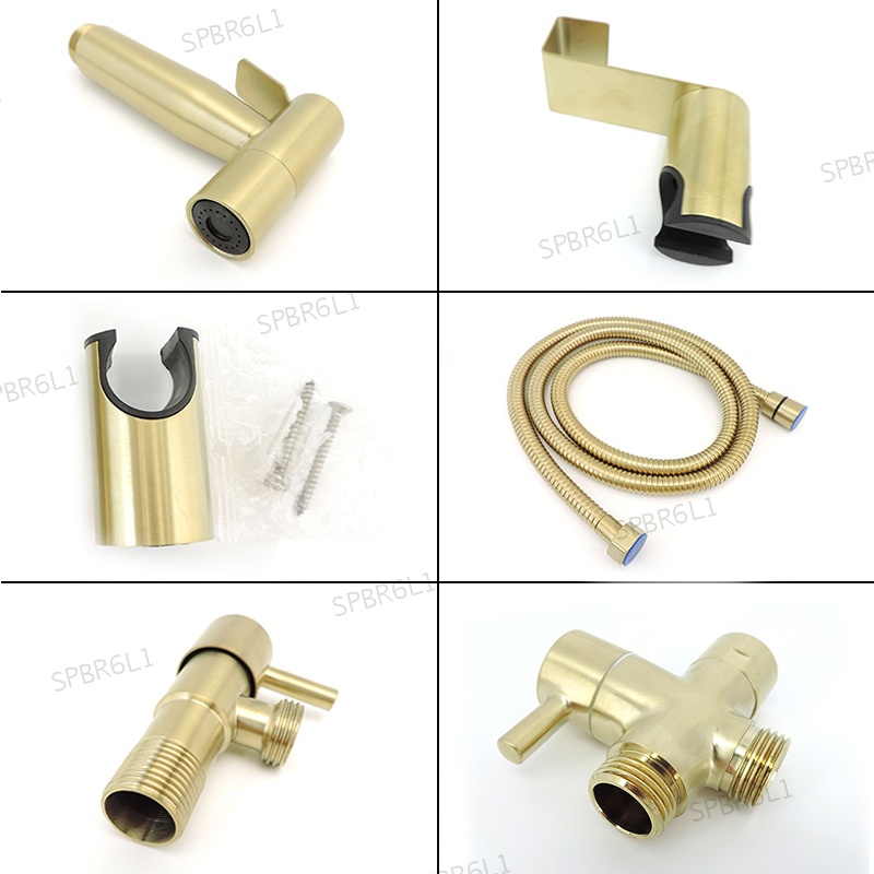 Banheiro De Pulverizador De Bidê De Banho Torneira De Água Mangueira Suporte De Válvula De Parede Acessórios Ferragens BR6L1