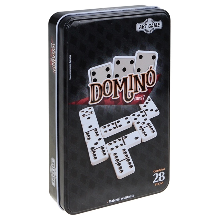 Jogo Domino Profissional de Osso 28 Peças da Grossas Art Brink em