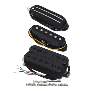 FLEOR 3pcs Pickup De Cerâmica Para Trilhos Quentes + Bobina Única Humbucker Guitarra Elétrica SSH