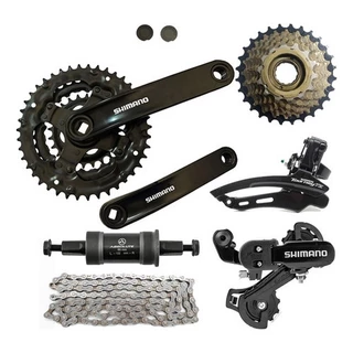 Kit Relação Pedivela+cambios Shimano+corrente+catraca Mtb