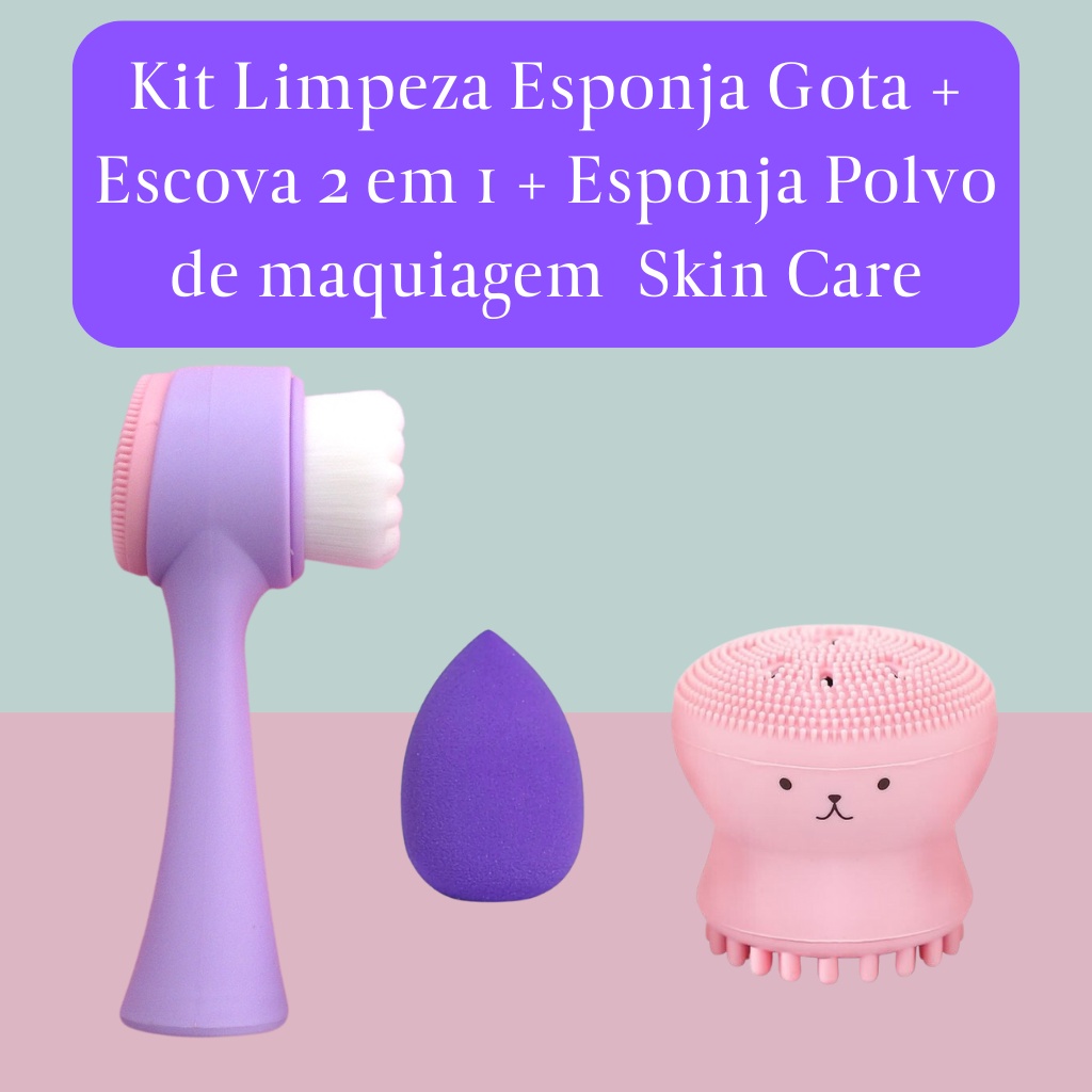 Esponja Polvo de Silicone para Limpeza Facial WL059 Ruby Anj