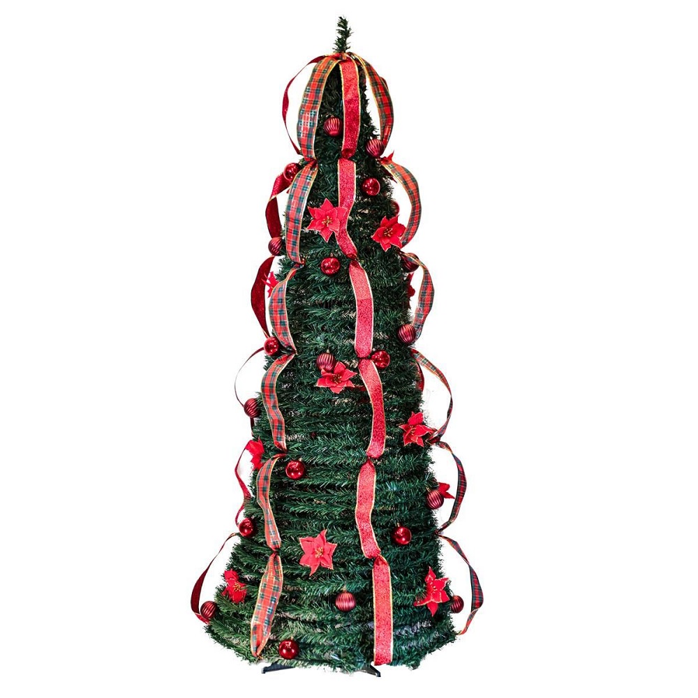 Árvore Decorativa De Natal Magizi Retrátil Barcelona 180cm