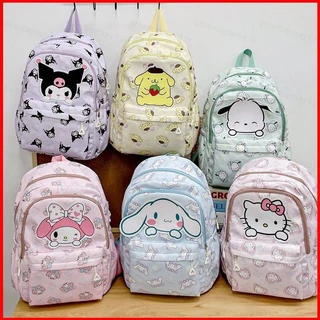 Doly Sanrio Canela Kuromi Mochila Para Estudantes De Grande Capacidade Desenho Animado Impressão Escolar Feminina Leve Multiuso