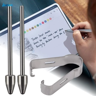 Nova Ponta De Lápis De Mesa Em Liga De Titânio Com Clipe Dicas De Caneta Stylus Substituíveis Metal Conveniente Para Samsung Galaxy Tab S6 S7 S8 S9 S23 Nota 10