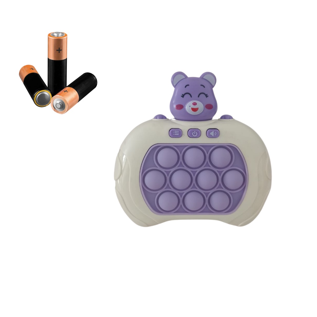 Popeti Gamer Pop It Eletrônico Jogo Anti Stress Popit Popite (URSO ROXO ...