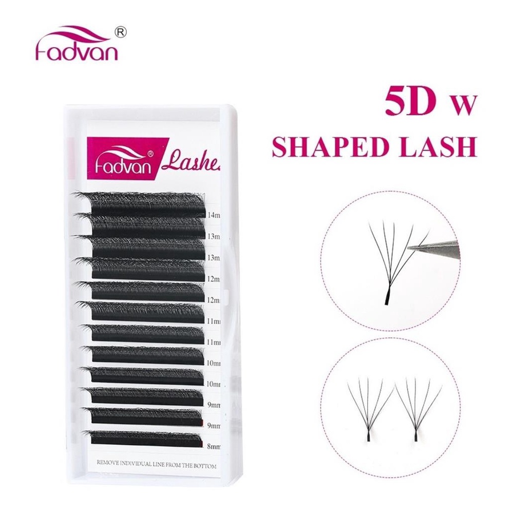 Cílios Fadvan W5D W 5d (volume egípcio) Curvatura D para Extensão de Cílios