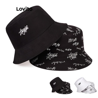 Lovito Chapéu De Bacia Geométrica Casual Chapéus Da Moda Do Mesmo Estilo Para Homens E Mulheres LCS04155