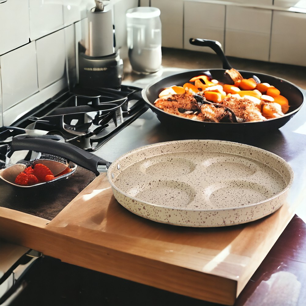 Frigideira para a cozinha Multiuso com Divisórias 4 em 1 Antiaderente