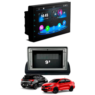 Central Multimídia Mp5 2Din Faaftech CM9 9 PolegadaS + Moldura 9" Fiat Argo Cronos 17 a 2021 MP5 em Oferta na Shopee