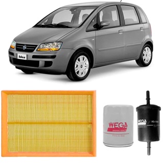 Kit Filtro Ar Óleo Combustível Fiat Idea 1.8 2005 A 2010
