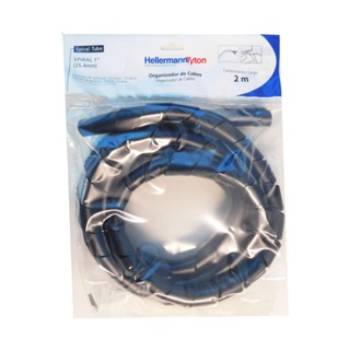 Organizador de fios HellermannTyton spiral 2m 1" preto