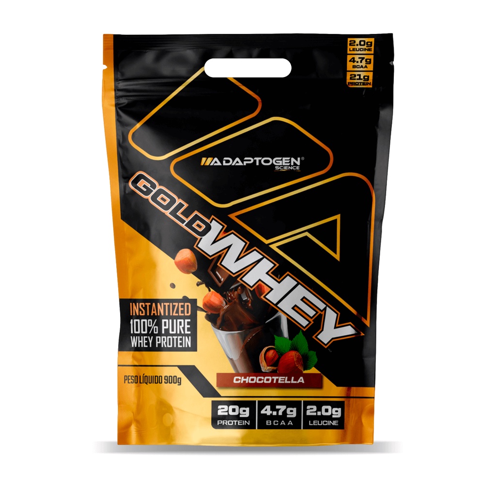 Gold Whey Concentrado Refil 900g – Chocotella – Adaptogen