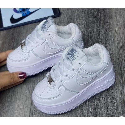 Tênis Air Force 1 Branco Para Bebê Infantil Juvenil Criança Desconto imperdivel - Envio Rapido