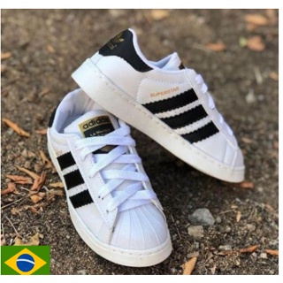 Tenis infantil super star, masculino e feminino, branco rosa e  bco?preto=MEGA PROMOÇAO