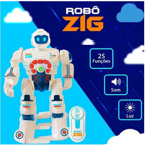 Robô Inteligente Zig Ensina Inglês 25 Funções - Polibrinq