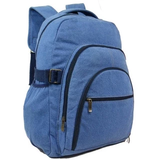 Mochila Bolsa Masculina Feminina em Jeans Resistente Escolar Trabalho Uso Geral