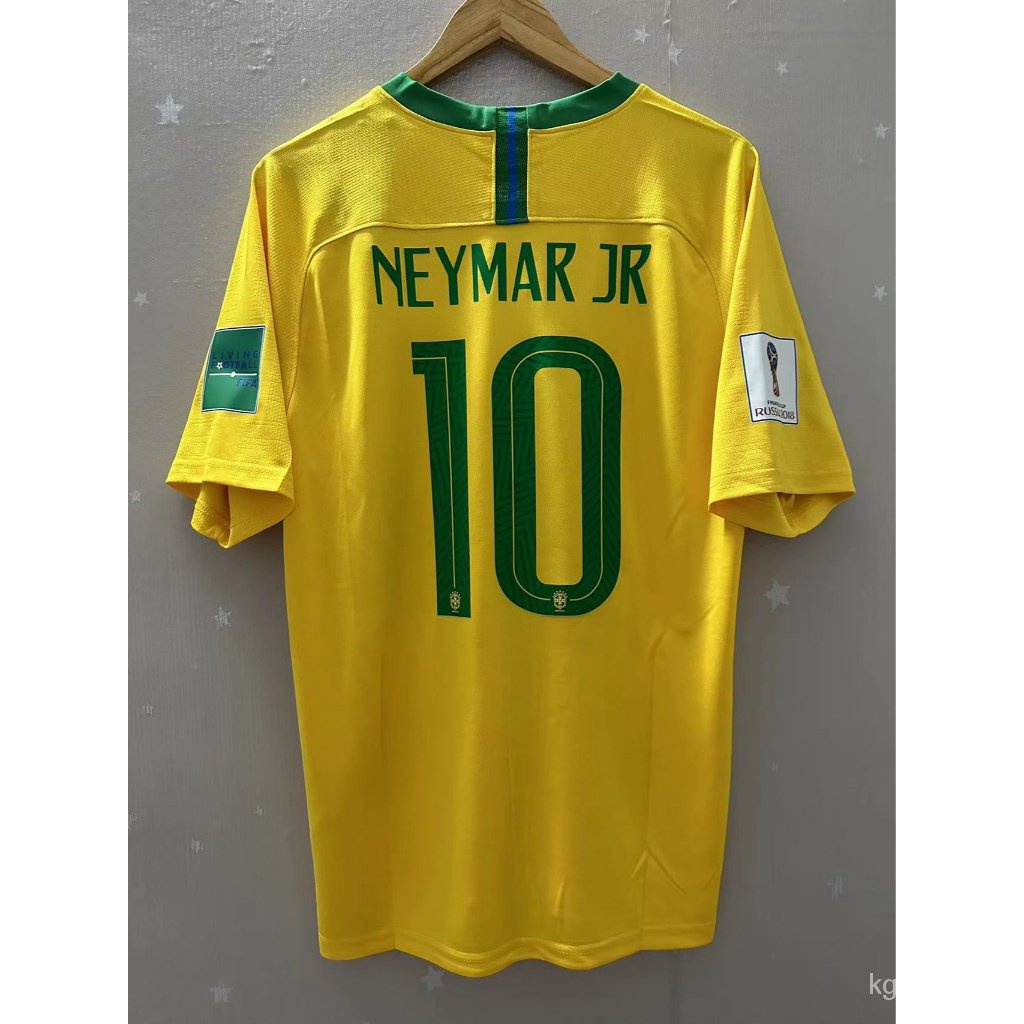 2018 Brasil NEYMAR JR T Shirt Custom P. COUTINE Alta Qualidade Para Casa Retro Football Jerseys
