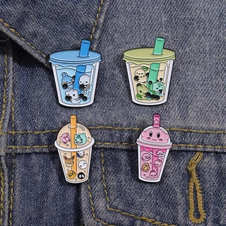Pokémon Anime Japonês Série Chávena De Chá De Leite Broche Esmalte Criativo Kirby Mochila Crachá Acessórios De Roupa Jóias De Presente Para Amigos