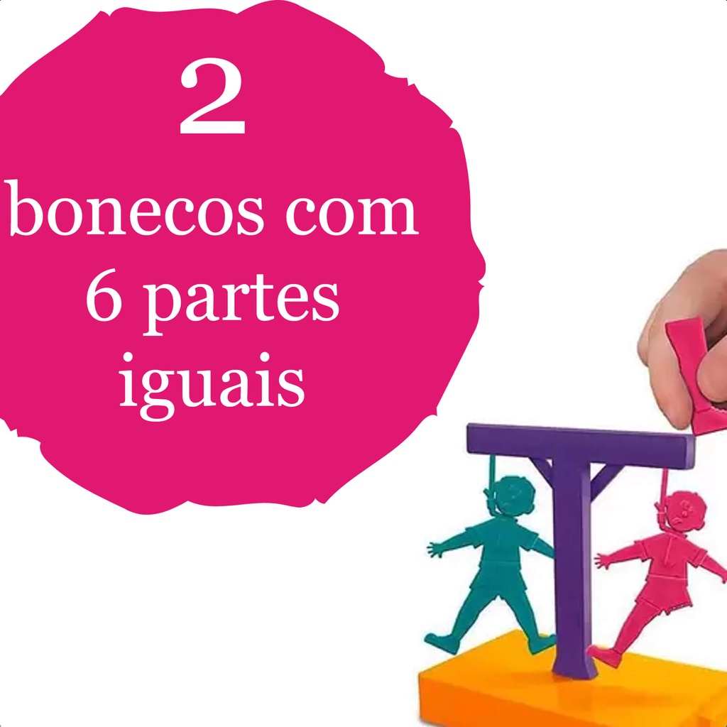 Brinquedo Jogo da Forca Infantil Divertido Resistente 2 Bonecos 1 Forca 1  Base E 3 Cartelas De Letras + 6 Anos Nig - 1140 na Americanas Empresas