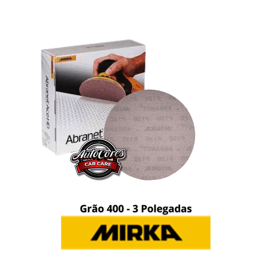 Disco De Lija Mirka Abranet De 150 Mm – 48 Agujeros, Mango De 5/16″, Pack De 100 Unidades