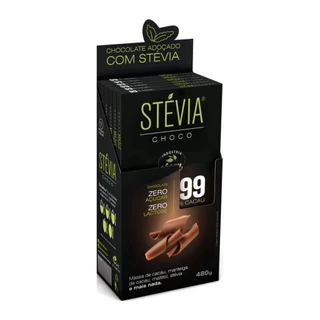 Stevia Choco 99% Cacau 80g Dp 6 Un