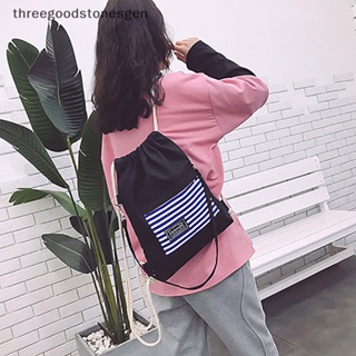 [Mochila De Lona Drawstring Backpack Moda Grande Capacidade Casual Escolar Para Mulheres Adolescentes Tsg