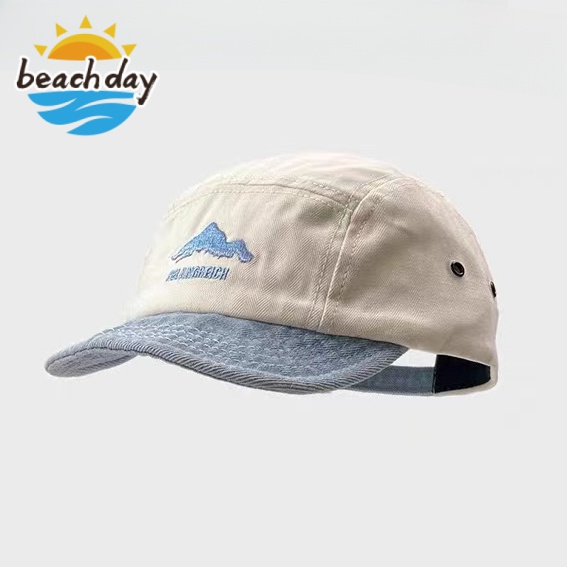 Praia Dia 5 Painel Borda Curta Boné De Beisebol Macio Curto Bill Cap Trucker Chapéu Cabido Bonés Casual Flat Brimmed Cap árbitro Pai Chapéus
