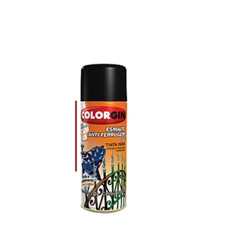 Spray Colorgin Anti Ferrugem 3 Em 1 Preto