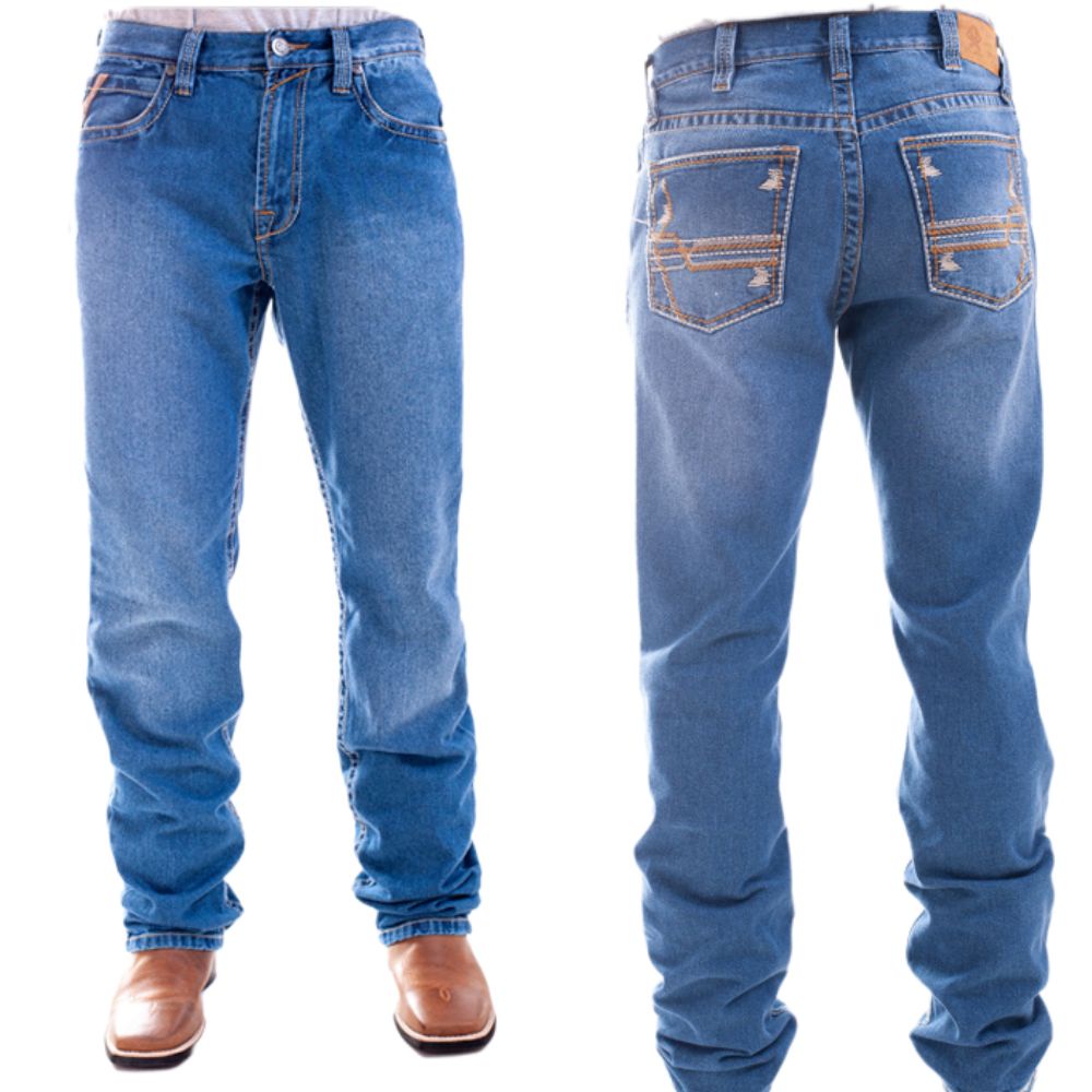 Calça Jeans 100% Algodão Para Homem Country Para Usar Com Bota