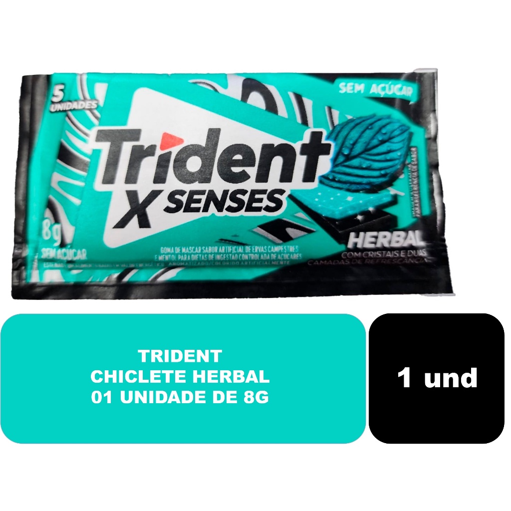 Chiclete Herbal 01 Unidades De 8g - Trident | Shopee Brasil