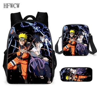 Crianças Mochila 12 Estilos Naruto Sasuke Sakura Anime Set Com 3 Peças/Escola Para Crianças/Meninos VDG252