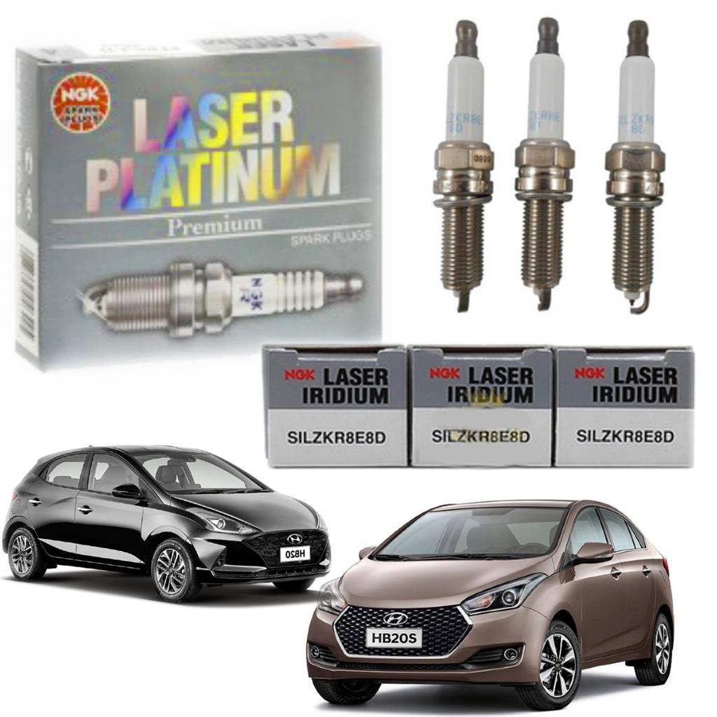 Jogo De Vela Hb20 HB20S 1.0 12v Turbo Silzkr8e8d (3 VELAS)