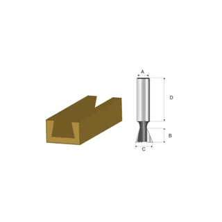 Fresa Tipo Prisma 1/4 Pol para Tupia D-01943 Makita