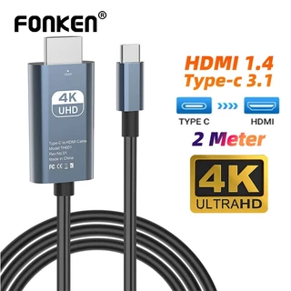 Fonken Tipo-C 3.1 Para HDMI 1.4 Cabo 4K 60Hz HD TV Adaptador De Projeção De Alta Velocidade Telefone Tablet Mac/Livro