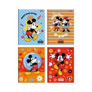 Caderno Pequeno 1/4 Brochura 80 Folhas Mickey Vintage Foroni