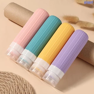 4Pcs Silicone Travel Portable Reusable Dispenser Kit Frasco De Shampoo Essence Gel De Banho Frascos De Mangueira Loção Cosmética Refilável