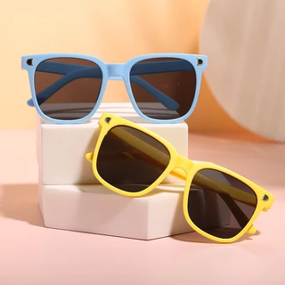 Coreia Moda Infantil Óculos Quadrados Bebê Quadrado Grande Iridescência De Sol Para Crianças Sombra Meninos E Meninas Ao